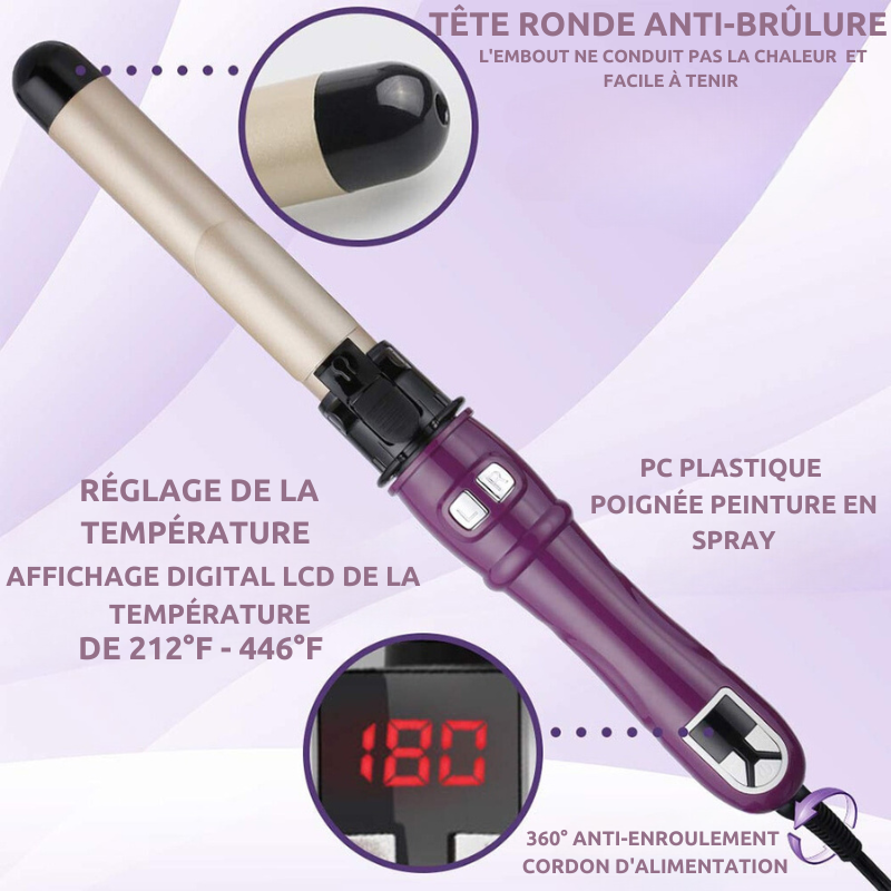 Frise Matic Pro - Fer à boucler facile, rotatif automatique